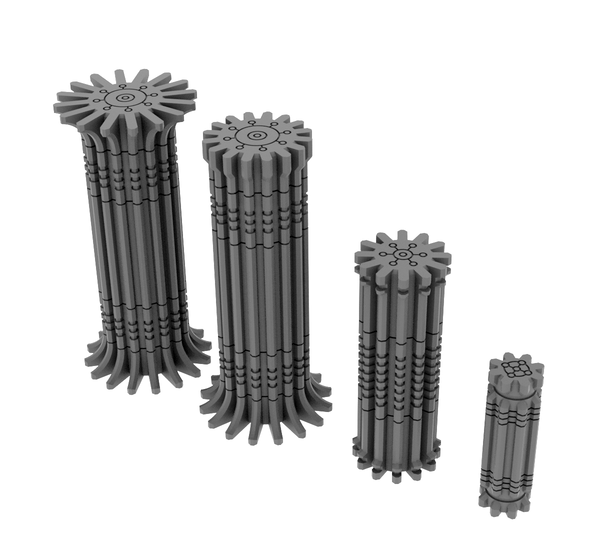 3D Printable STL Necron Monument Terrain Scenery Columns