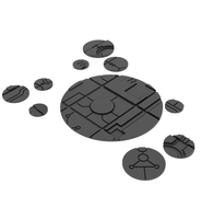 3D Printable STL Necron Round Miniature Wargame Base Insert